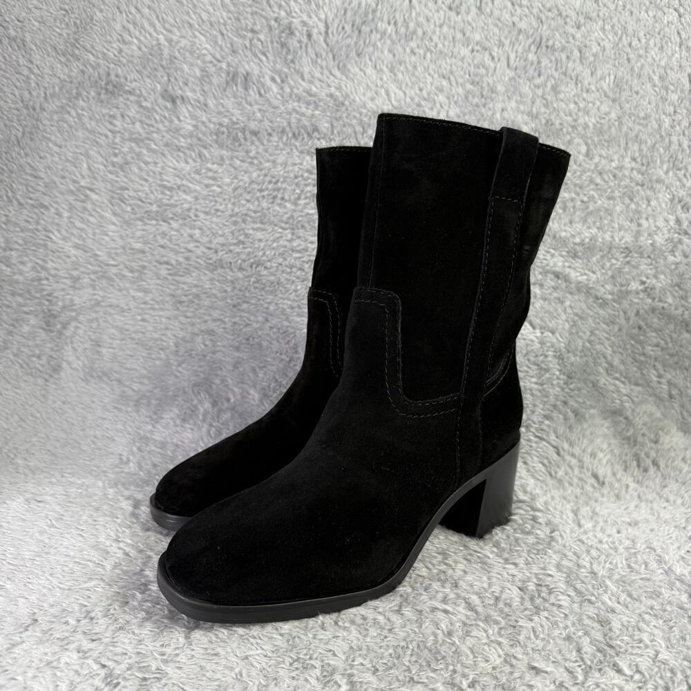 Steve Madden Romney Ankle Boots Women's Black Suede Bootie Size 8 M Pull On - Picture 7 of 12